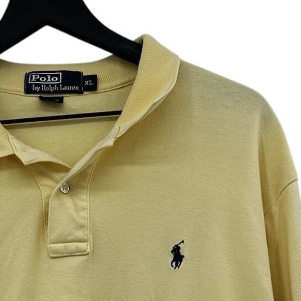 Polo Ralph Lauren Men's XL Yellow Golf Short Sleeve Polo Shirt Casual PGA LIV